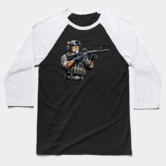 Tactical Tiger Baseball T-Shirt by Rawlifegraphic